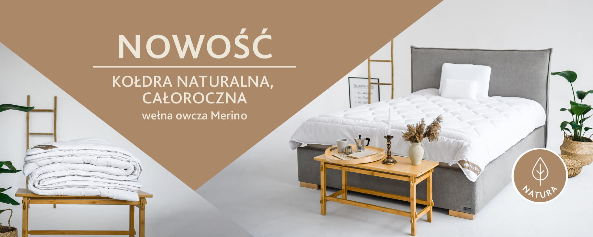 Kołdra naturalna, całoroczna