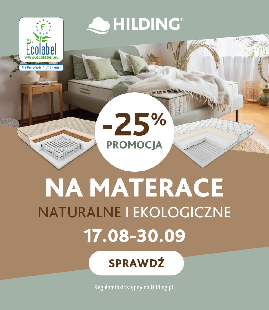 Promocja -25% na materace z kolekcji eko i naturalnej Hilding