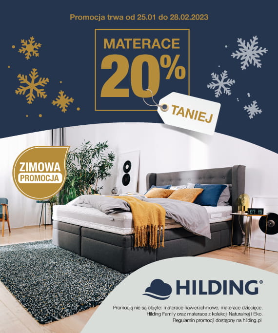 Zimowa promocja materace 20% taniej
